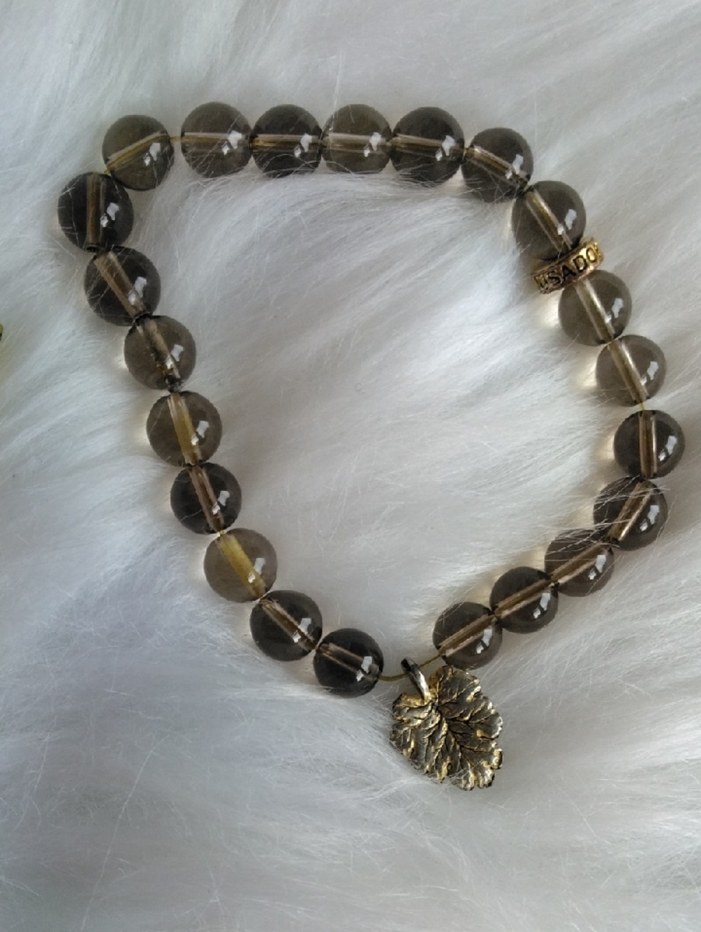 Smoky Quartz Gemstone Stretchy Bracelet